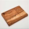 Affinity Decor Acacia Wood Cutting Board for kitchen Chopping Boards, Wooden Platter with Groove, Butcher Block, Natural Cheese Serving Plate (Criss Cross Board 11"L x 7"W) view 3