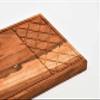 Affinity Decor Acacia Wood Cutting Board for kitchen Chopping Boards, Wooden Platter with Groove, Butcher Block, Natural Cheese Serving Plate (Criss Cross Board 11"L x 7"W) view 4