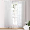 Drapifytex 96 Inch Length by Extra Wide 150 Inches Wide Sheer Voile Window Curtains, Living Room Floating Pinch Pleated Curtains Solid Color Beige Voile for Sliding Glass Door (1 Panel) view 1