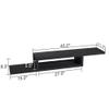 ChooChoo Floating TV Stand Shelf, Wall Mount Entertainment Center, 60 Media Console Stand for Living Room, Bedroom, Black view 2