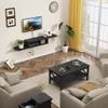 ChooChoo Floating TV Stand Shelf, Wall Mount Entertainment Center, 60 Media Console Stand for Living Room, Bedroom, Black view 4