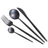 16 Piece Black Matte Silverware Set for 4 18/10 Stainless Steel Flatware Sets,Home Kitchen Curer,Include Fork Knife Spoon Teaspoon view 1