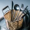 16 Piece Black Matte Silverware Set for 4 18/10 Stainless Steel Flatware Sets,Home Kitchen Curer,Include Fork Knife Spoon Teaspoon view 4