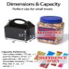 Happyhiram Black 25 CT 6 Inch Candy Boxes Party Favors Stripes Paper Cookie Gift Bags with Handles Gable Boxes Goodie Snack Bags for Graduation Birthday Party view 3