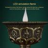 ZCBYBT Bionic Fire Prayer Wheel, LED Rechargeable Butter Lamp, Tibetan Electric Prayer Wheel, Buddhist Ornaments,Gold view 3