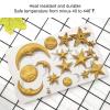 2Pcs Sun Moon Stars Cake Fondant Molds, Baking Mold Star Moon Face Silicone Molds Moon Stars Sun Face Chocolate Candy Mold Cake Decorating Tools view 2