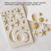 2Pcs Sun Moon Stars Cake Fondant Molds, Baking Mold Star Moon Face Silicone Molds Moon Stars Sun Face Chocolate Candy Mold Cake Decorating Tools view 4