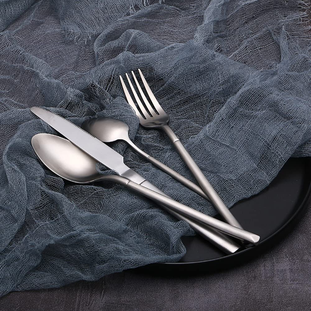 32 Piece Silverware Set for 8 Durable 18/10 Stainless Steel Flatware Sets Kitchen Cutlery Utensil Include Knife Spoon Fork Teaspoon Dishwasher Safe