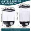 Cyrank Rice Dispenser, 1.5 L Wall Mounted Laundry Beads Dispenser Dry Food Storage Container Cereal Storage Bin Grain Organizer with Lid for Beans, Laundry Scent Bead, Pet Food view 3