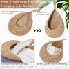 Honeydak Boho Decor Hanging Wall Baskets for Kitchen 3 Pack Teardrop Baskets with Hooks Storage Fruit Onion Vegetable Potato for Home 3 Sizes(Light Linen,Teardrop,Cotton Rope) view 3