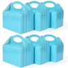 Happyhiram 25 CT Blue Party Favor Boxes Blue Striped for Boys and Men, Small Treat Boxes with Handle 6" Gable Candy Boxes Paper Gift Boxes for Kids Son Birthday Baby Shower Bridal view 1