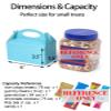 Happyhiram 25 CT Blue Party Favor Boxes Blue Striped for Boys and Men, Small Treat Boxes with Handle 6" Gable Candy Boxes Paper Gift Boxes for Kids Son Birthday Baby Shower Bridal view 4