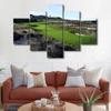 5 Panels Golf Course Wall Art Spyglass Hill Course Poster American Flag Canvas Wall Art Paintings Prints Modern Home Decor for Living Room Bedroom Office Wall Decor Framed Ready to Hang - 60"W x 40"H view 3