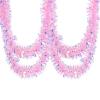 33FT Pink Christmas Tinsel Garland Metallic Tinsel Twist Garland Glitter Foil Decoration for Christmas Tree Wedding Party view 1