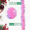33FT Pink Christmas Tinsel Garland Metallic Tinsel Twist Garland Glitter Foil Decoration for Christmas Tree Wedding Party view 2