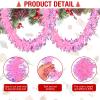 33FT Pink Christmas Tinsel Garland Metallic Tinsel Twist Garland Glitter Foil Decoration for Christmas Tree Wedding Party view 3