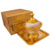 Silver Gold Plated Brass Mouth Freshener Set with Tray for Diwali Gift by Indian Collectible view 2