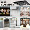 2 Pack Wine Glass Rack, Wine Glasses Hanging Shelf, Under Cabinet Stemware Wine Glass Holder, glass cup Storage Hanger for Bar Kitchen view 4
