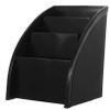 Cabilock Black Plastic Desktop Storage Case with Three Compartments Office Table Organizer for Remote Controls Phones Keys and Stationery Space Saving Holder for Room view 1