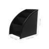 Cabilock Black Plastic Desktop Storage Case with Three Compartments Office Table Organizer for Remote Controls Phones Keys and Stationery Space Saving Holder for Room view 2