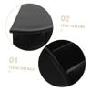 Cabilock Black Plastic Desktop Storage Case with Three Compartments Office Table Organizer for Remote Controls Phones Keys and Stationery Space Saving Holder for Room view 3