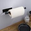 Paper Towel Holders for Kitchen- Under Cabinet Paper Towel Holder Roll Back for Bathroom Towel, Wall Mounted Black Paper Towel Rack 304 Stainless Steel, Adhesive or Drilling Mounting view 3
