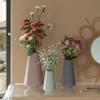 Decorative Ceramic Round Cone Shape Centerpiece Table Vase Set of 3, Pink Large, Gray Medium, and Green Small view 3