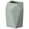6" H Decorative Ceramic Multi Paned Vase, Modern Style Centerpiece Table Vase Green, Small view 1