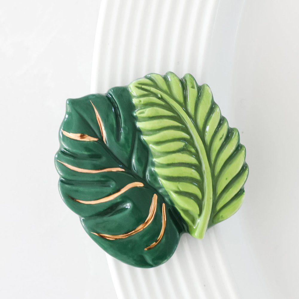 nora fleming best ferns forever (fern leaf) A278 - Hand-Painted Ceramic Holiday Dcor - Spring Minis for the Home and Office