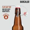 Barcaloo 12oz Flip Top Amber Glass Beer Bottles for Home Brewing - Set of 12 with Flip Caps for Beer and Wine Bottling - Family Owned American Business view 3
