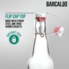 Barcaloo 12oz Flip Top Clear Glass Beer Bottles for Home Brewing - Set of 12 with Flip Caps for Beer and Wine Bottling - Family Owned American Business view 3