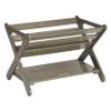 ECR4Kids Book Caddy with Shelf, Bookshelf with Storage, Grey Wash view 1