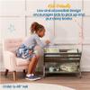 ECR4Kids Book Caddy with Shelf, Bookshelf with Storage, Grey Wash view 4