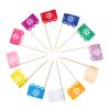 BESTOYARD 48 pcs Day of the Dead cake topper fiesta banner Mexican Fiesta Cake decorations Fiesta Party Decorations mini top hat Day of the Dead Cake Flag cloth summer household products view 2