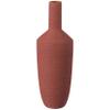10" H Decorative Ceramic Urn Vase, Modern Style Centerpiece Table Vase, Red view 1