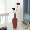 10" H Decorative Ceramic Urn Vase, Modern Style Centerpiece Table Vase, Red view 3