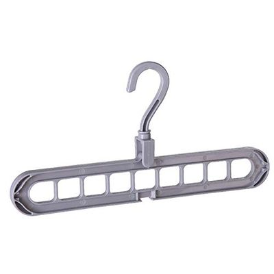 AnThien Multi-function 360 Rotating Space Saving Hanger, 9-hole, Folding, Modern Design, Easy to Use, Gray, Polypropylene (PP), Glossy Finish, Organize Clothes, Wrinkle-free, Horizontal/Vertical Use