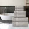 Bath Towels Set-100% Cotton-2 Bath Towels, 2 Hand Towels & 2 Washcloths-Large, Quick Dry, Absorbent, Plush, Soft-Home, Spa, Hotel, Shower Towels - 6 Piece Luxury Bathroom Towels - Silver / Light Grey view 3