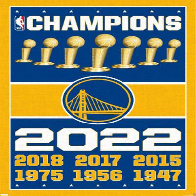 Trends International NBA Golden State Warriors - Champions 22 Wall Poster, 14.725" x 22.375", Premium Unframed Version