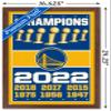 Trends International NBA Golden State Warriors - Champions 22 Wall Poster, 14.725" x 22.375", Mahogany Framed Version view 3