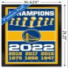 Trends International NBA Golden State Warriors - Champions 22 Wall Poster, 14.725" x 22.375", Black Framed Version view 3
