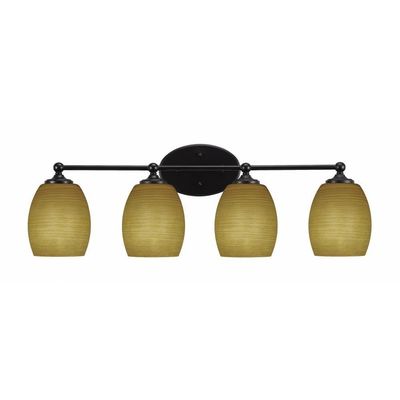 Toltec Lighting Capri 4 Light Vanity in Brushed Nickel (5914-MB-625)