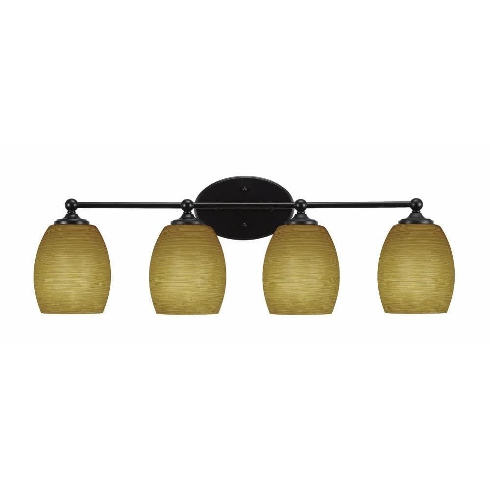 Toltec Lighting Capri 4 Light Vanity in Brushed Nickel (5914-MB-625)