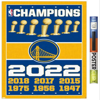 Trends International NBA Golden State Warriors - Champions 22 Wall Poster, 22.375" x 34", Premium Poster & Clip Bundle