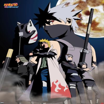 Trends International Naruto Shippuden - Kakashi Key Art Wall Poster, 34L x 22.4W, Premium Unframed Version