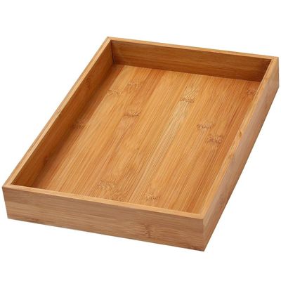 YBM Home Bamboo Drawer Organizer Storage Box for Kitchen Drawer, Junk Drawer, Office, Bedroom, Children Room, Craft, Sewing, and Bathroom, 6 Pack 10x14x2 inch