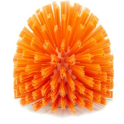 SPARTA Industrial Tank Brush Head Pipe Brush Head, Drain Brush with 3/4" Thread Hole (Handle Not Included) for Commercial Use, Plastic, 6 x 4.3 Inches, Orange