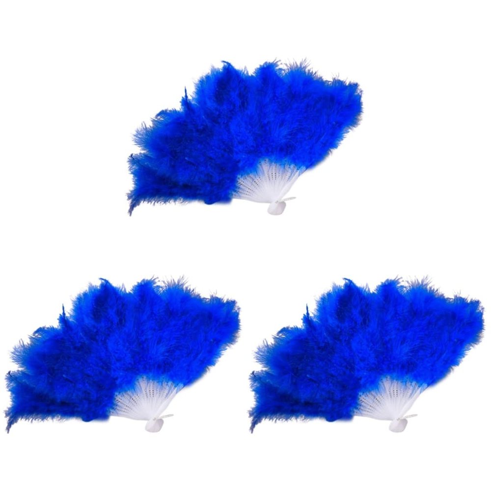 BESTOYARD 1920s Flapper Fan 3pcs Performance Fan Handheld Dance Fans Fan for Performance Fan for Party Decorate Dancing Fan Fold Wedding Party Fan