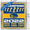Trends International NBA Golden State Warriors - Champions 22 Wall Poster, 14.725" x 22.375", Silver Framed Version view 3