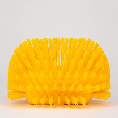 SPARTA Tank and Kettle Scrub Brush Heavy-Duty Tile Brush, Color-Coded and Handle Compatible (Sold Separately) for Optimal Access In Spacious Containers, Plastic, 5.5 X 9.5 Inches, Yellow